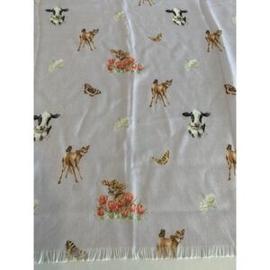 Wrendale Designs Flutterly Fabulous Scarf Lilac Purple Spring Farm Animals Print